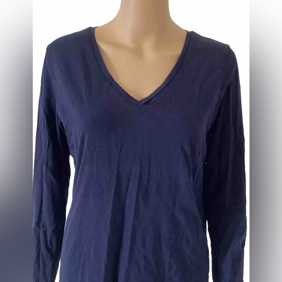 Gap the essential V-neck tee long sleeve Medium women’s - Picture 3 of 13